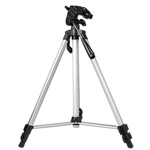 53" Aluminum Camera Tripod w/Bubble Level (Silver)